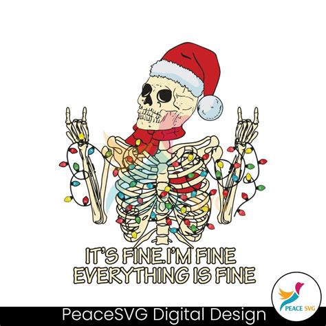 Its Fine Im Fine Everythings Fine Svg Digital Cutting File Peacesvg