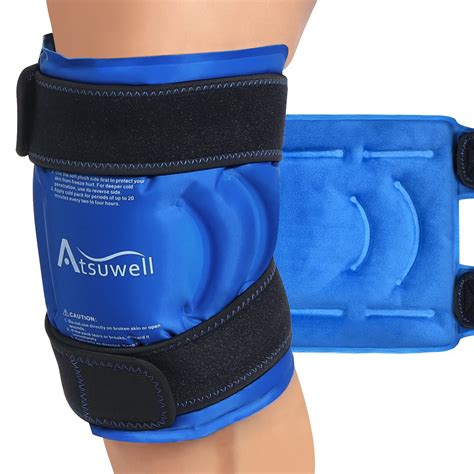 Atsuwell Ice Pack For Knee Pain Relief Reusable Gel Ice Wraps For Knee