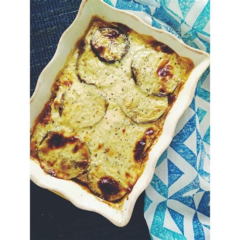 Baked Eggplant With Spicy Meat Sauce And Bechamel Recipe The Feedfeed