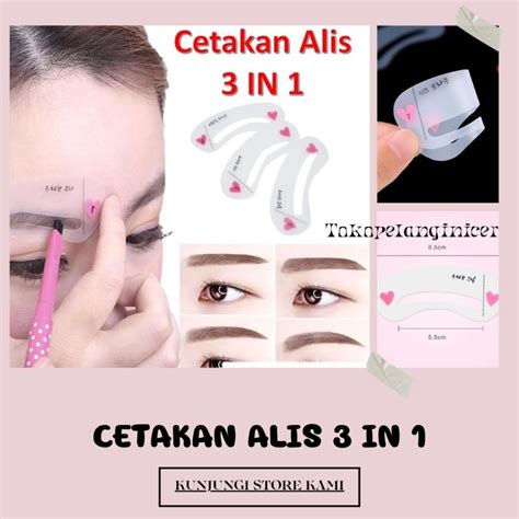 Jual Cetakan Alis 3 In 1 Mini Eyebrow Class Kar Pembuat Alis Shopee