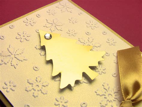 4 Handmade Christmas Cards Handmade Holiday Cards Golden - Etsy