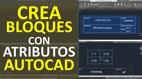 Crear Bloques Con Atributos En Autocad Ej Membrete Y Cuadro De Vanos