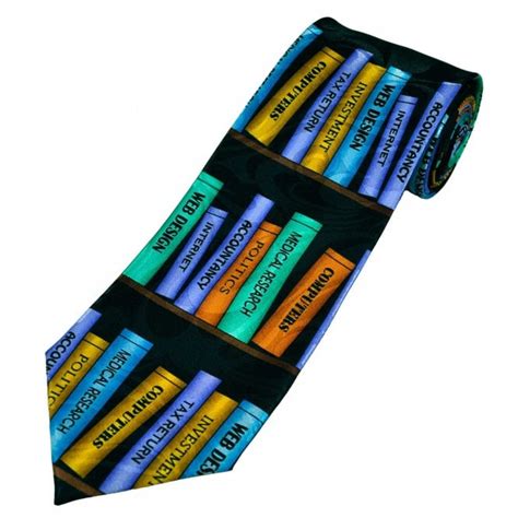 Educational Library Books Men S Novelty Tie From Ties Planet UK