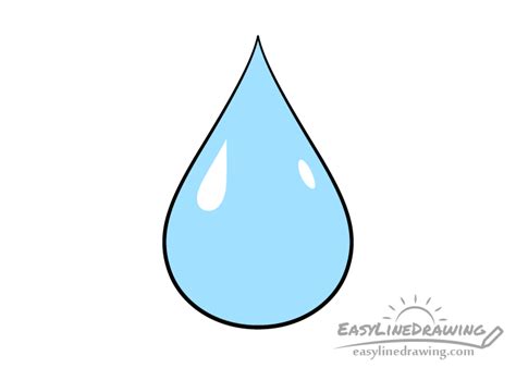 How To Draw A Water Drop Step By Step Easylinedrawing