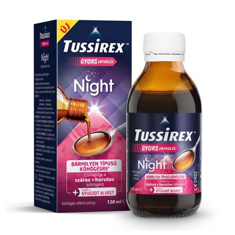 Tussirex Night köhögéscsillapító szirup 120ml Netmedical hu