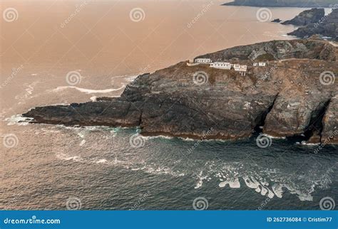 Aerial View With Mizen Head Lighthouse With Spectaculars Cliffs In West