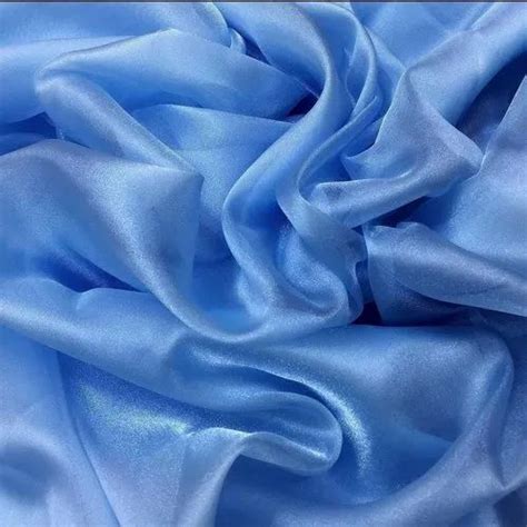 Sky Blue Plain Polyester Satin Fabric At Rs Meter Mumbai Id