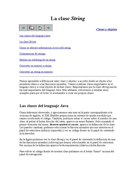 La Clase String Pdf Cadena Informática Java Lenguaje De