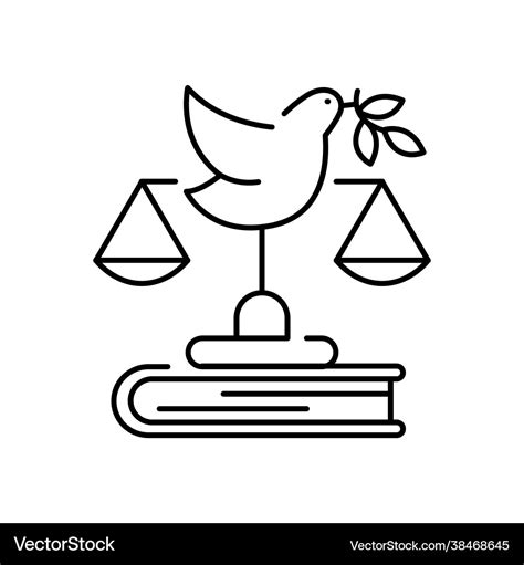 Peace justice and strong institutions color icon Vector Image