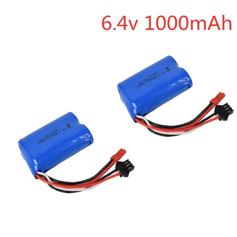 2pcslot 64v 18500 1000mah Li Ion Battery For Wltoys A303 A313 A323