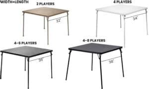 Card Table Dimensions: Standard and Custom Sizes