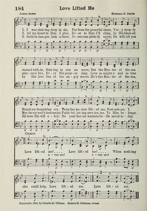 « Love Lifted Me Un Hymne De LÉglise écrit En 1912 Par James Rowe