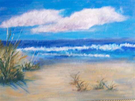 Madeline C. Reilly: Florida Beach Scene acrylic 9 x 12 canvas board ...