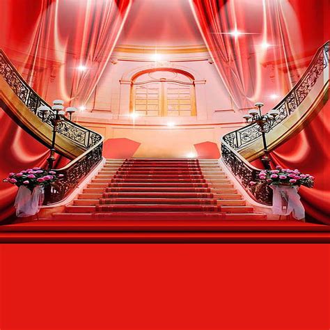 Luxury Shining Red Carpet Curtain Graphy Backgrounds Vinyl Red Carpet