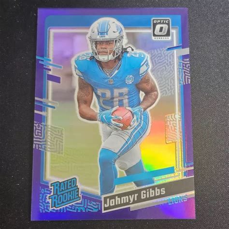 Panini Donruss Nfl Jahmyr Gibbs Class Rc Violet Optique Prizm