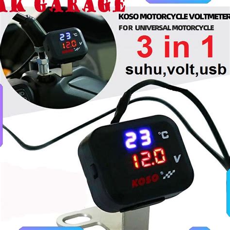 Jual Nk Voltmeter Koso In Usb Charger Universal Semua Motor Anti