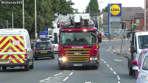 PHASER Leicestershire Fire Engines Responding To An Incident On