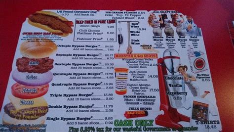 diario desinfectar Pronunciar heart attack grill menu prices tubo Despertar Negar