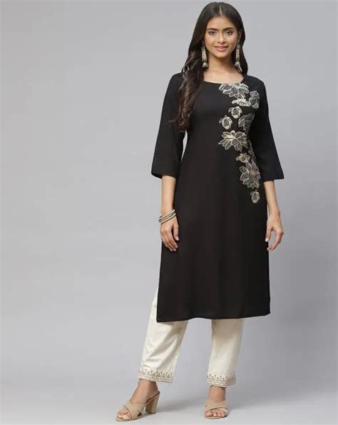 Buy Aarika Women S Black Color Printed Kurti Online At Best Prices In