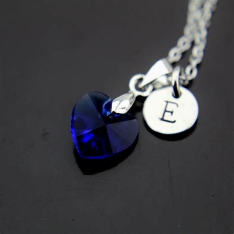 Blue Heart Necklace - Etsy