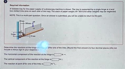 Required Information A Foldable Tray For The Paper Supply Of A