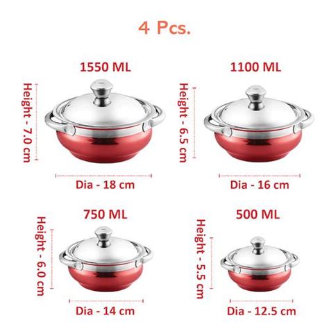 Buy Jensons Handi With Lid And Serving Spoon Set Stainless Steel Durable Bpa Free Red Online