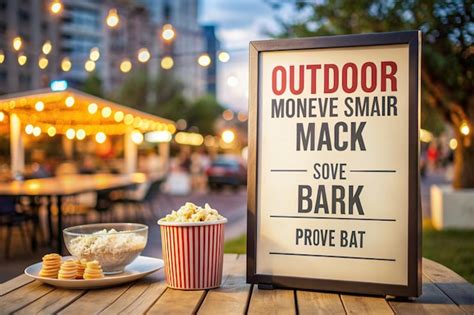 snack bar signage mockup pictures