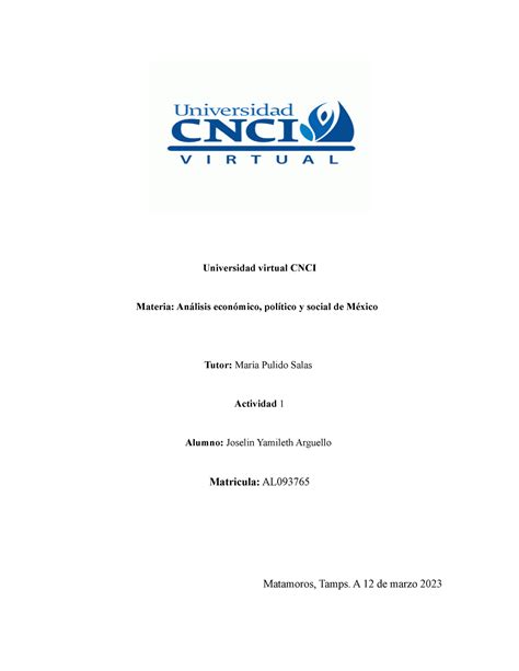Actividad Analisis Economico Politico Y Social De Mexico