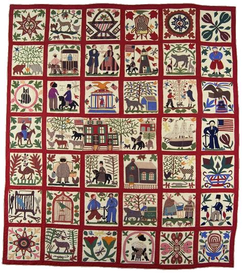 Tbt 40 Panel Applique Quilt Depicts Life After The Civil War Obsigen