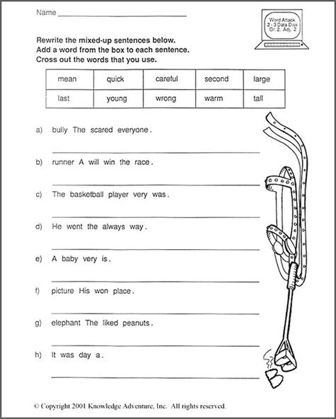 Writing Sentences For 3rd Grade