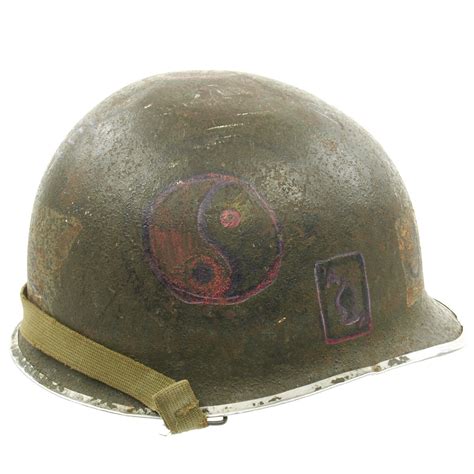 Original U.S. WWII Vietnam War Born To Kill M1 Helmet with Westinghouse ...