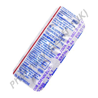 Buspin Buspirone Hydrochloride Mg Tablets