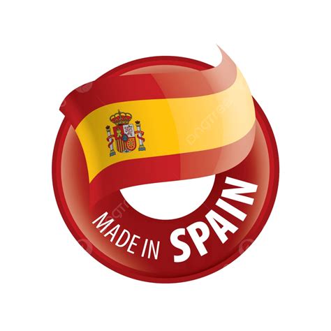 Ilustración Vectorial De La Bandera Española Sobre Un Fondo Blanco