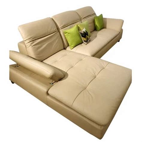 5 Seater Leather L Shape Sofa Set With Lounger At Rs 42500 Set In