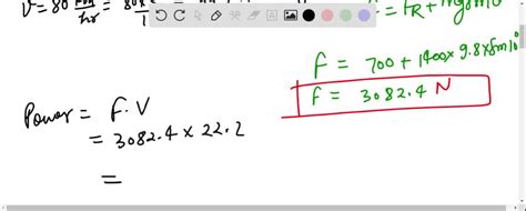 Solved Example Power Needs Of A Car Calculate The Power