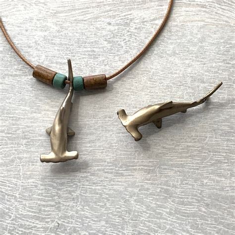 Hammerhead Shark Necklace Hammerhead Shark Charm Shark - Etsy