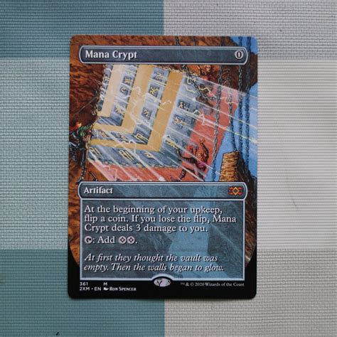 Mana Crypt Extended Art Xm Double Masters Hologram Mtg Proxy Cards