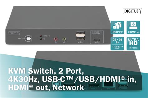 Digitus By Assmann Shop Kvm Switch Port K Hz Usb C Usb Hdmi In