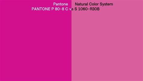 Pantone P 80 8 C Vs Natural Color System S 1060 R30B Side By Side