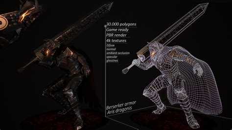 3d Model Guts With Berserker Armor Vr Ar Low Poly Cgtrader