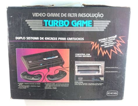 Video Game Turbo Game Cce Na Caixa Completo Cartucho R Em