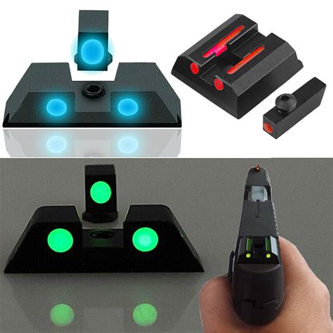 Fiber Optic 3 Dot Sights Front Rear Green Red Dot For Taurus G3 W O G2C