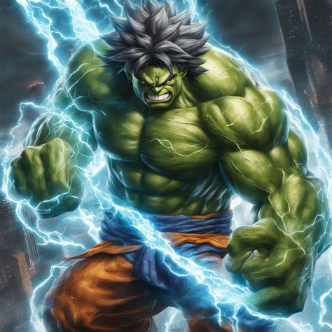 Goku Super Saiyan God Vs Hulk