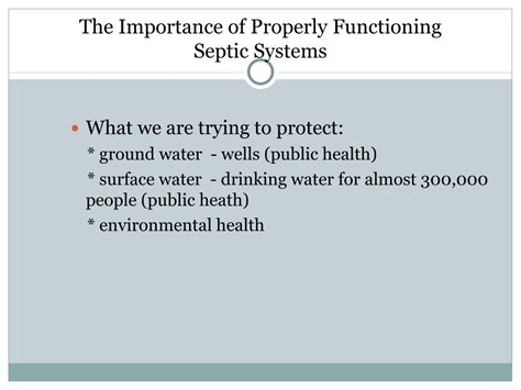 Ppt Know Your Septic Systems Check It Fix It Maintain It Powerpoint Presentation Id 268231