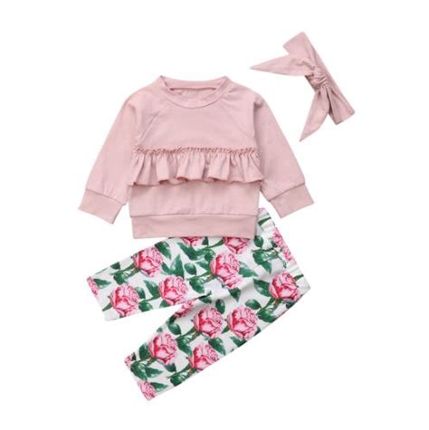 Conjunto de ropa para niños recién nacidos niñas Tops de manga larga