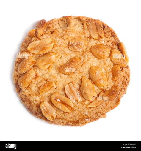 Cookie with nuts isolated on white background Stock Photo - Alamy