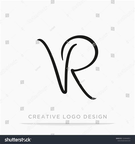 Letter Vr Logo Design Vector Template Stock Vector Royalty Free