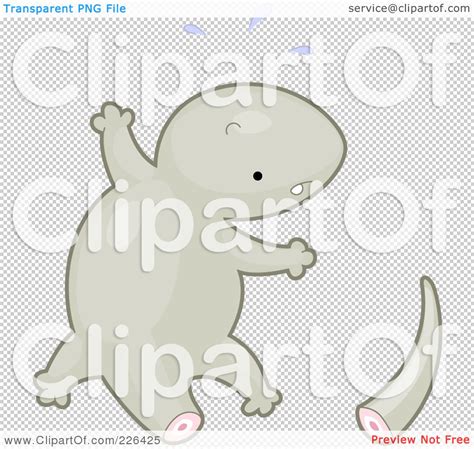 Royalty-Free (RF) Clipart Illustration of a Cute Gray Lizard With A Cut Off Tail by BNP Design ...