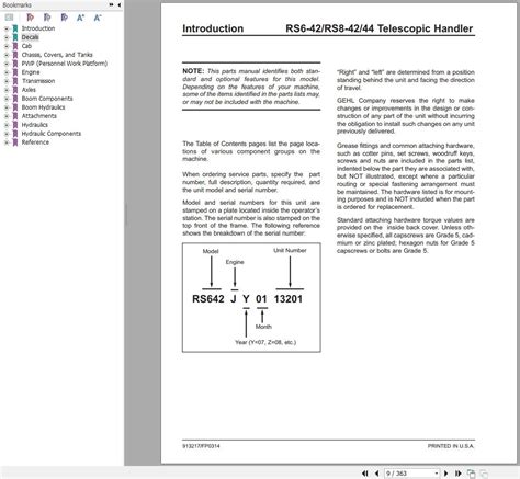 GEHL Telescopic Handler RS6 RS8 Parts Manual Auto Repair Manual Forum