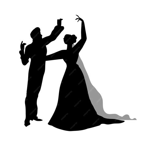 Dancing Wedding Couple Silhouette